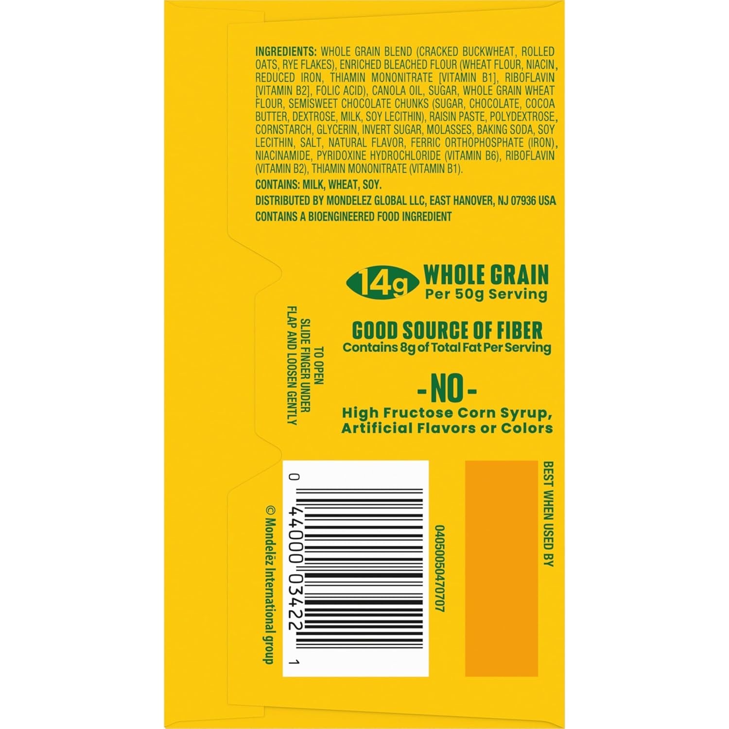 Nutritious Soft Baked Breakfast Bars - Chocolate & Oats, 30 Individual Packs