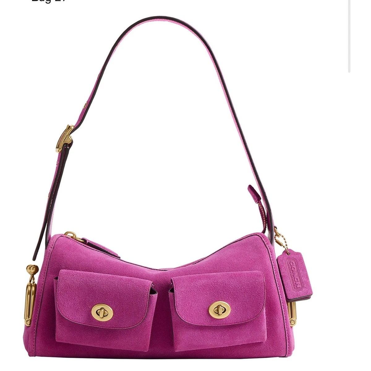Coach Pink Suede Exterior Bags & Handbags for Women for sale - eBay