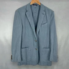 Hardy Amies Heddon Fit Lightweight Linen Cotton Blend Blazer Jacket Mens 36R