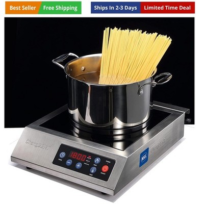 Portable Induction Cooktop 1800W NSF Certified Commercial Range Powerful Coun...