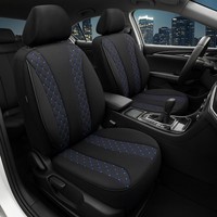 2X SitzbezüGe Passend FüR Mercedes C-Klasse W204 S204 Ab 2007-2014 Schwarz-Blau