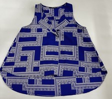 Caramela Women Large Sleeveless Blouse Aztec Tank Made In USA