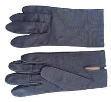 VTG Women's Brown Leather Silk Lined Gloves 7-1/2  