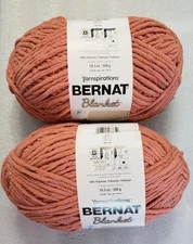 Yarnspirations Bernat Blanket Yarn Terra Cotta 10.5oz/300g Yarn 220yds 2-pack