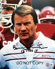 Barry Switzer OKLAHOMA SOONERS Signed Autographed REPRINT 8x10 Photo RP