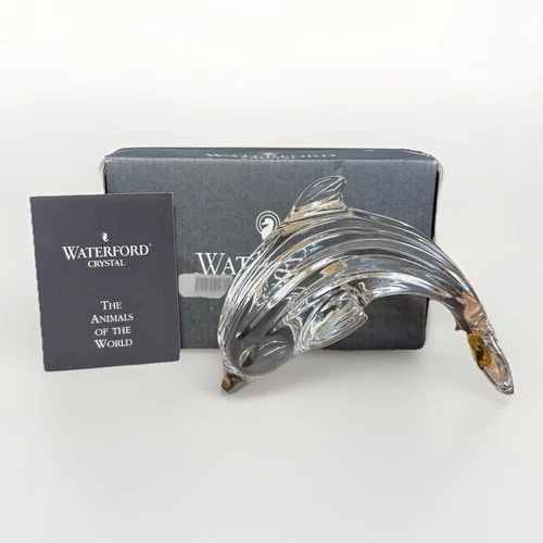 Vintage 1990s Waterford Crystal Leaping Dolphin - IN BOX #5331