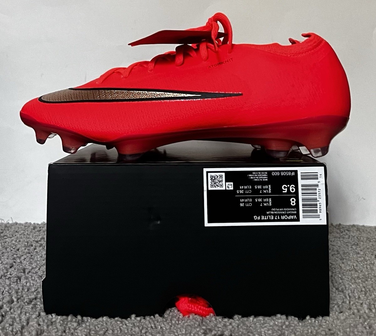 Size 8M- Nike Mercurial Vapor 17 Elite Bright Crimson IF8508-600