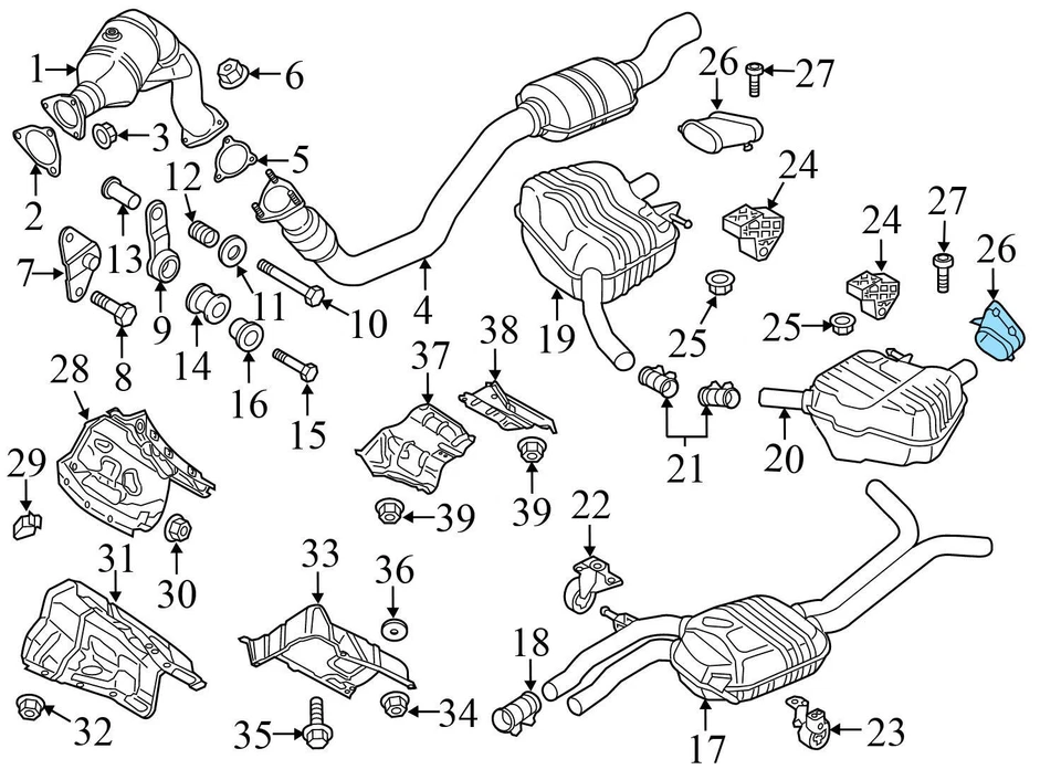 2017–2018 AUDI A7 QUATTRO — ЛЕВЫЙ НАКОНЕЧНИК ВЫХЛОПНОЙ ТРУБЫ 4G0253825T - Изображение 4 из 4