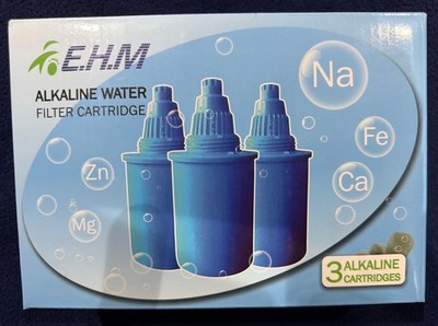 EHM Alkaline Water Filter Cartridges 3-Pack NEW