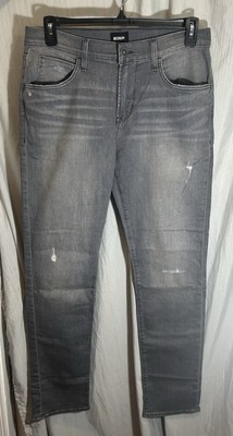 Authentic NWTS 198 Men's Hudson Blake SLIM STRAIGHT Jean Washed Black Sz 32 X 35
