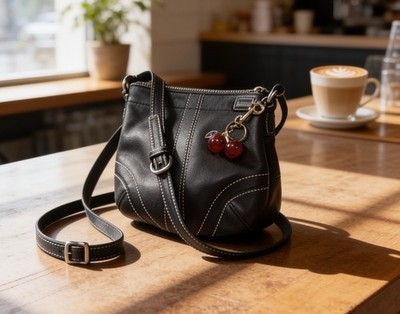 Coach Y2K Smooth Buttery Leather Soho Bleeker Black Hobo Crossbody Bag