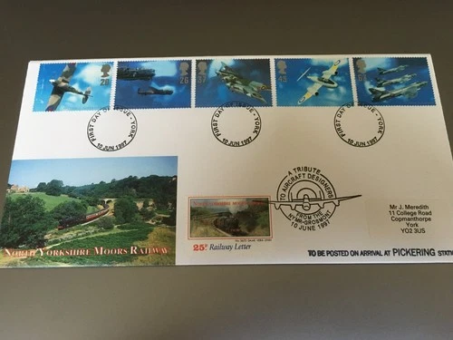 GB STAMPS NORTH YORKSHIRE MOORS RAILWAY FIRST DAY COVER 1997 RAF