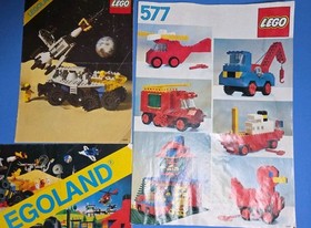 Vintage LEGO Instructions Lot 6950 Mobile Rocket Transport 577 Legoland Catalog