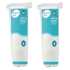 Beauty & Me Pure Cotton Makeup Rounds 160 Pack Soft Strong Absorbent Pads