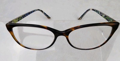 Vera Bradley Liliana Cateye Reading Glasses Katalina Blues Tortoise Honey 54 mm