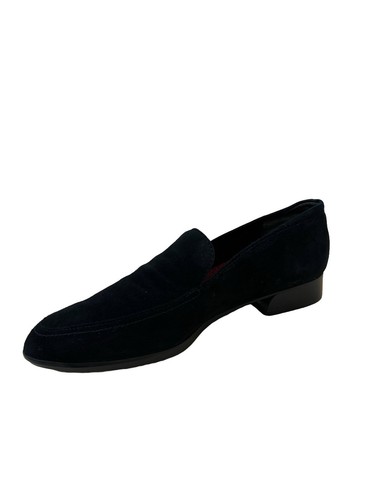 Munro Suede Loafers Flats Black Size 7.5 - Picture 2 of 6
