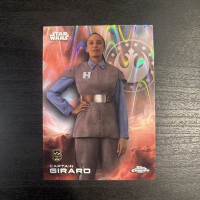 2025 Topps Chrome Star Wars RayWave Refractor #17 Captain Girard DEBUT