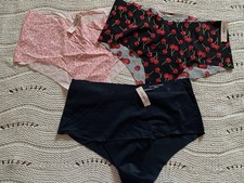 NWT Victoria  s Secret CHEEKY PANTIES Lot Of 3 Cherries Pink Leopard Black XL