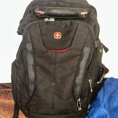 Swiss Gear Travel Tech Elite Scan Smart Laptop Backpack Black White Dot TSA Bag