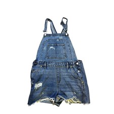 Women s Wild Fable Distressed Overalls, Medium Wash, Size M, Adjustable Straps