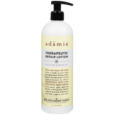 Adamia Therapeutic Repair Lotion with Macadamia Nut Oil 16 Fl Oz (Pack of 1) 
