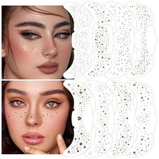 8Ps Face Glitter Speckles Patches, brown 8 styles Glitter Freckles B0DNXGGKLP