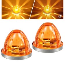 Amber Watermelon Lights Strobe Steady Lights LED Side Marker 2Pcs Pack of 2