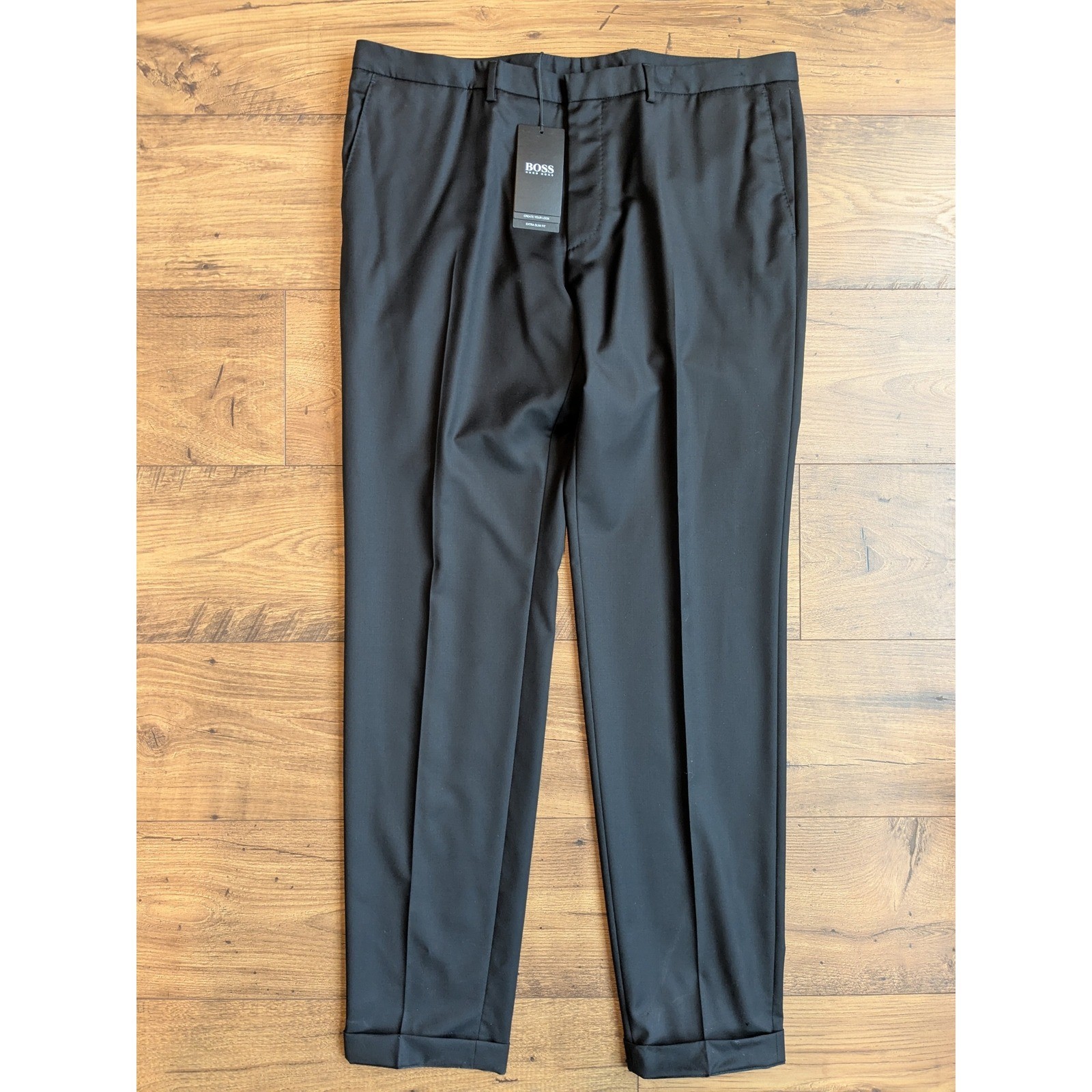 NWT $248 Hugo Boss Mens Dress Pants Extra Slim Fit Trousers 38R New with Tags