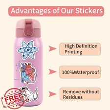110pcs Science Stickers Pack Chemistry Biology Physics