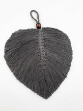 Macrame Leaf Wall Hanging Boho Handmade Decor 20x20cm  Elegant Home Ornament