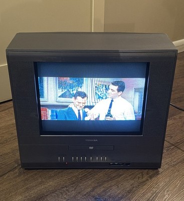 Toshiba MD14H63 14  CRT  TV DVD Combo Flat Screen Retro Gaming TV (NO REMOTE)