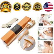 Boar Bristle Dry Brushing Body Brush Set Face Brush Gloves 100 Percent Boar