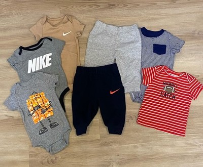 Boys 6 Months 7pc Clothing Lot Nike & Carter s Sporty Bundle Bodysuits Pants