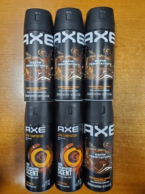 6 Pack: Axe Deodorant Body Spray *Dark Temptation* 4 oz. ea. (9979) R1P5