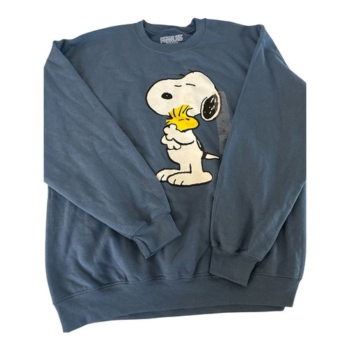 Peanuts Snoopy  Mens XL Crewneck Sweatshirt Woodstock Retro Pullover NWT