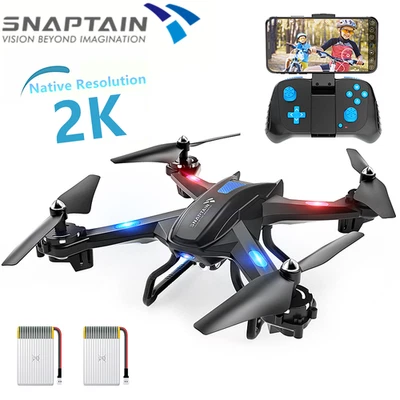 SNAPTAIN S5C WiFi FPV Drone 2k Camera Gravity Sensor RC LED Quadcopter 3D Flip
