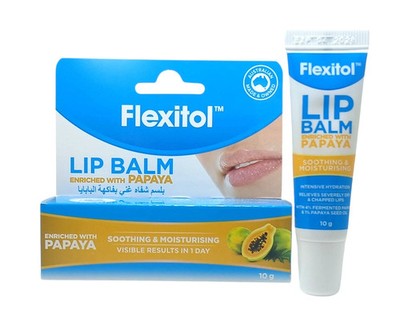 Flexitol Lip Balm (Papaya), Hydrating & Moisturizing Lip Care for Dry Lips -10 g