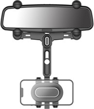 Car Rear View Mirror Mount with 360 Degree Rotating Cradle and Adjustable