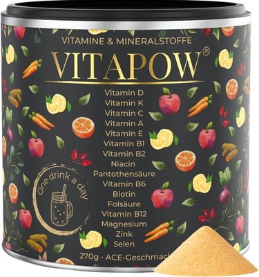 Multivitamin Pulver Magnesium, Zink Selen Vitamine A-Z hochdosiert Immunsystem