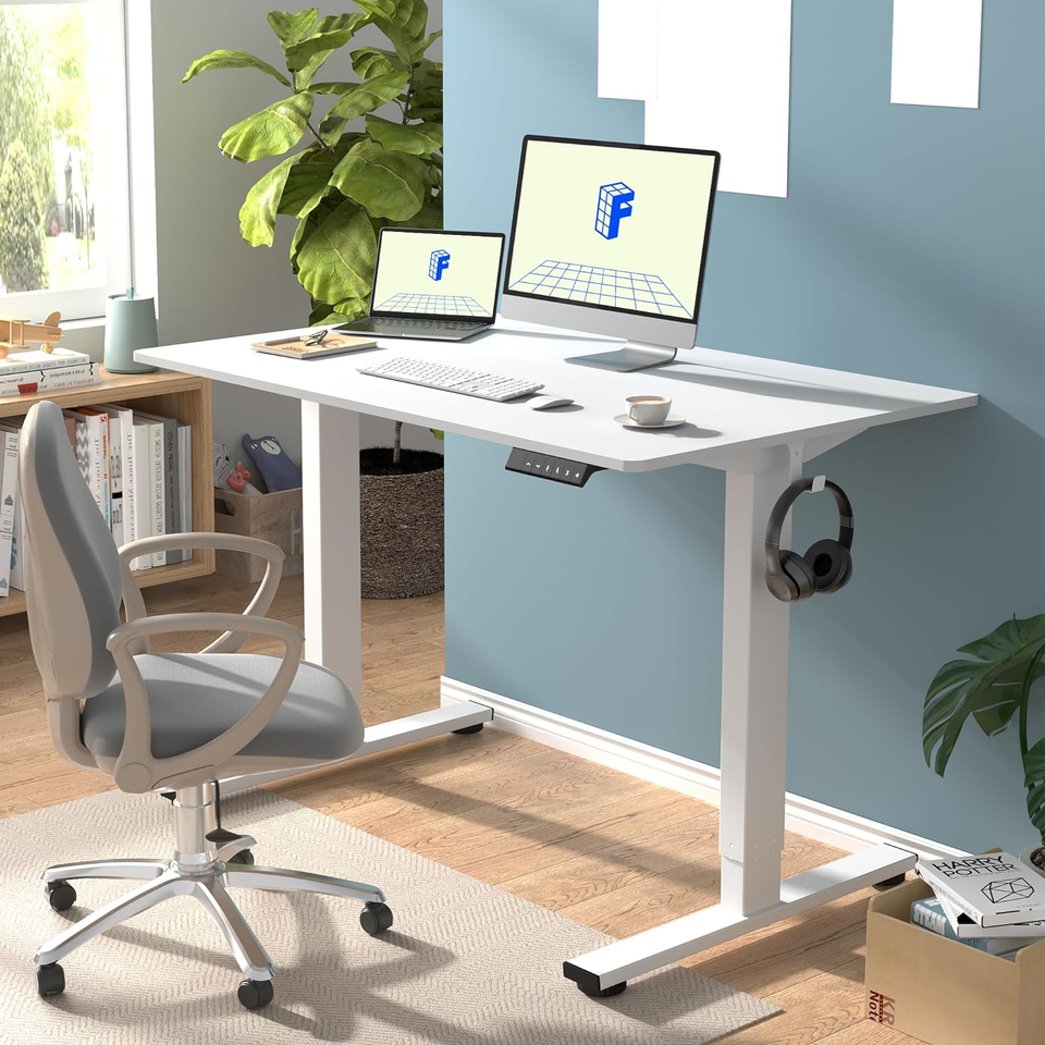 Electric Standing Desk Whole Piece 48 X 30 Inch Desktop Adjustable