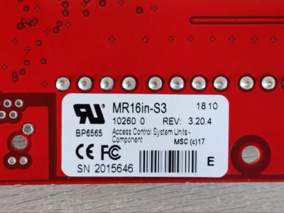 Mercury Security MR16in-S3 Controller Board Rev: 3.20.4 - New