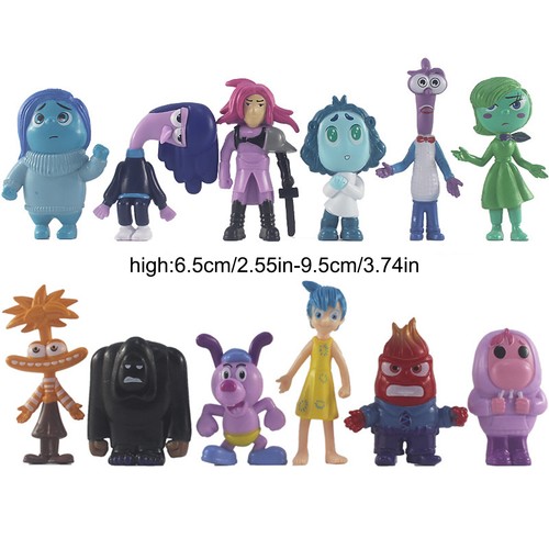 12Pack Disney Inside Out 2 Anxiety Anger PVC Action Figures Toys Dolls