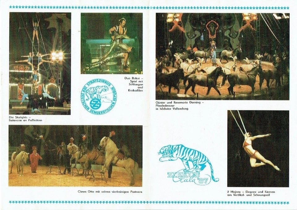Circus Programm Zirkus Gala Berolina DDR 1987 - Bild 2 von 2