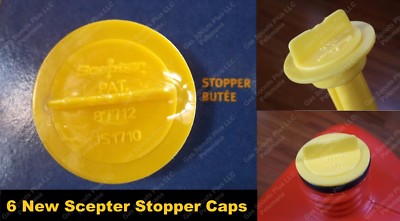 6 Scepter Stopper Cap Disk JS1710 710 New Repl. Gas Gallon Can Disc Part Moeller