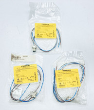 LOT OF 3 TURCK FS 4.4-0.5/18.25 ACTUATOR / SENSOR RECEPTACLE 4-WIRE M12 4-PIN