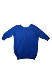 VINTAGE Adele Knitware sweater size small BLUE Made In USA 80s 90s