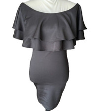 Love Culture Black Off The Shoulder Mini Dress Size Medium