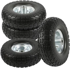 4.10/3.50-4 Polyurethane Solid Wheel Non-Rubber Tires for Garden Wagon Cart
