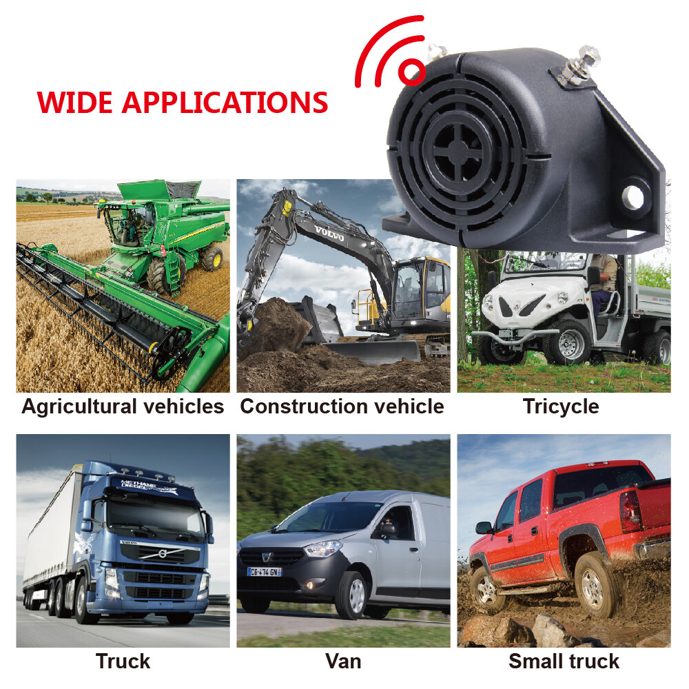 12/24V 105DB BackUp Warning Alarm Reverse Beeper Horn For Car Pickup Van Truck