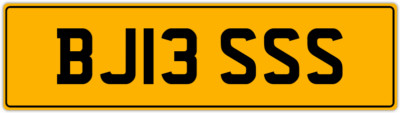 JESS JES JESSY JESSIKA JES JESSICA PRIVATE REGISTRATION NUMBER PLATE BJ13 SSS